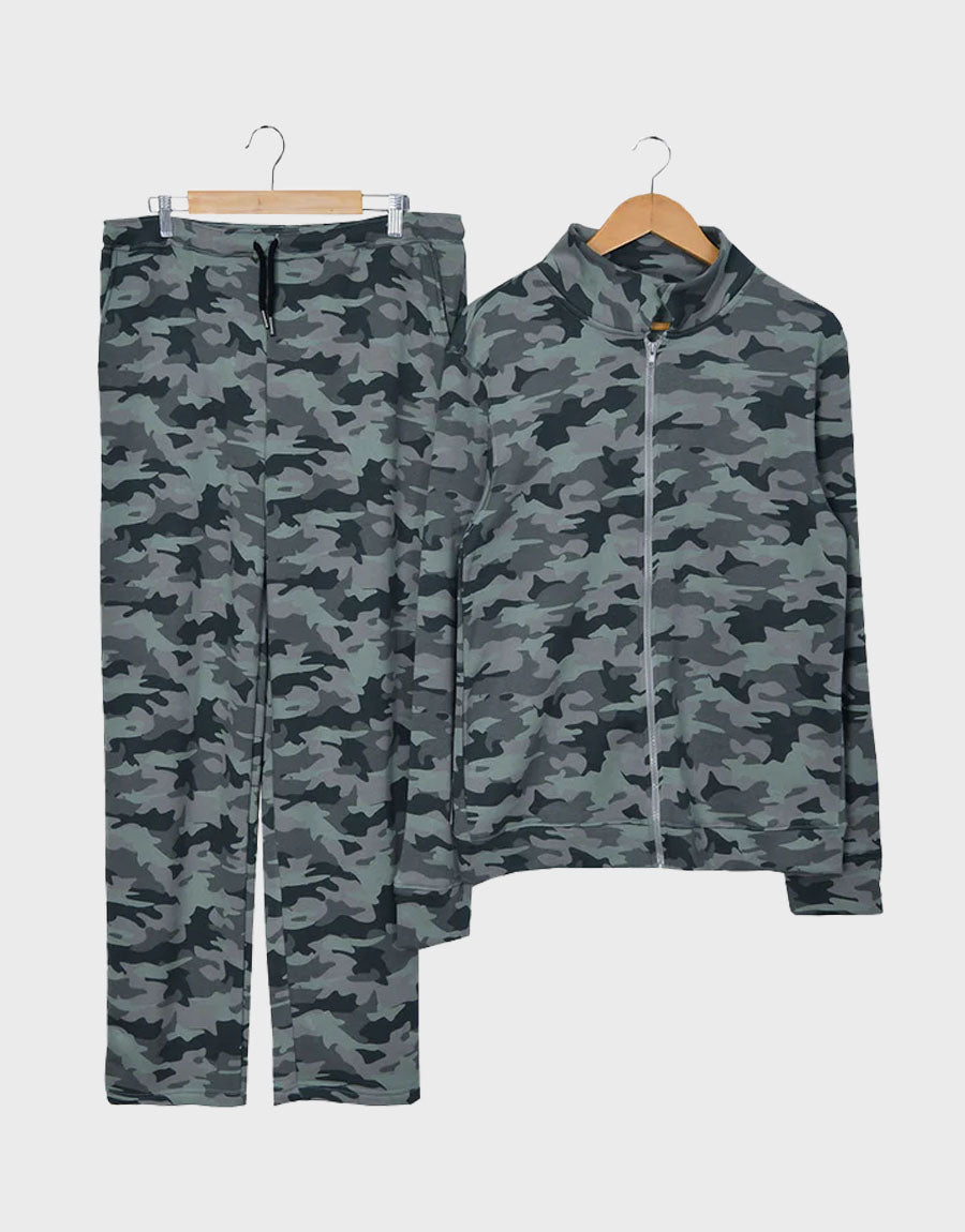 Men's Winter Fleece Tracksuit-Camo