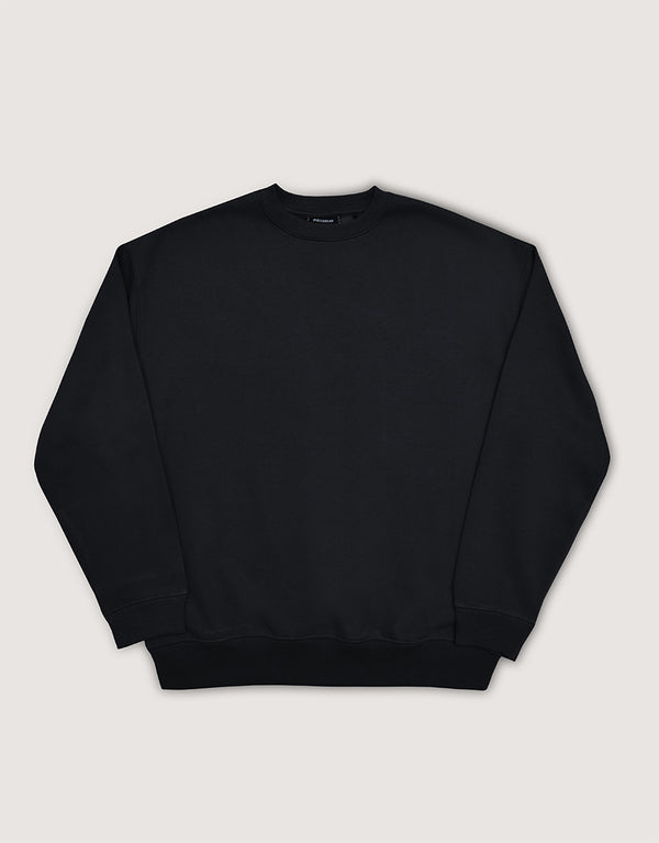 Men's Crew Neck  Long Sleeve Basic Sweatshirt-Navy