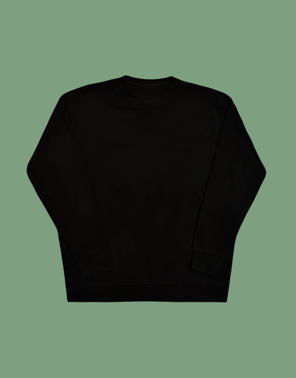 Men's Crew Neck Sweatshirt-Black