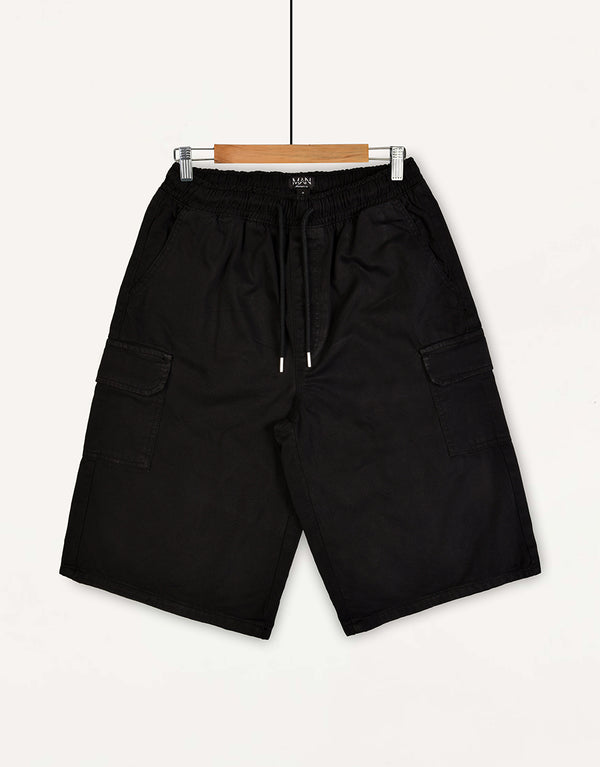 Men's Denim Jeans Shorts- Black