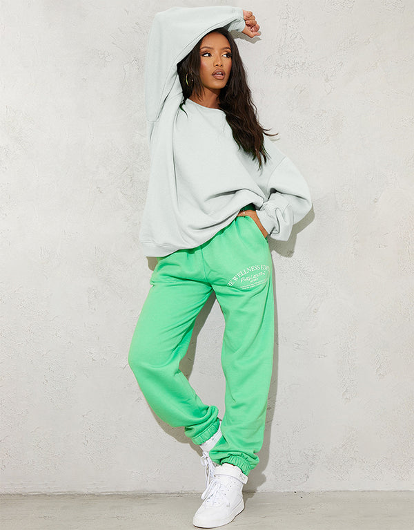 LADIES FLEECE JOGGER GREEN