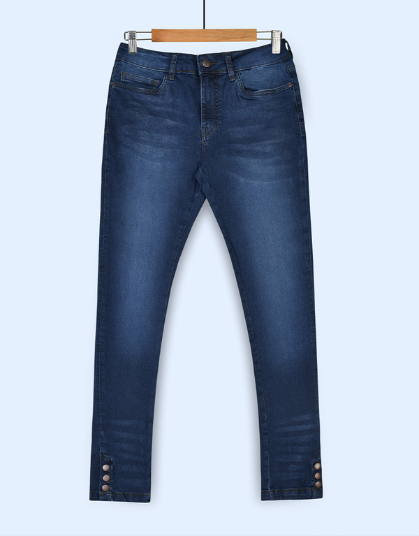 Women's Muse Looks Echinacea Slim Fit Denim Jeans - Blue