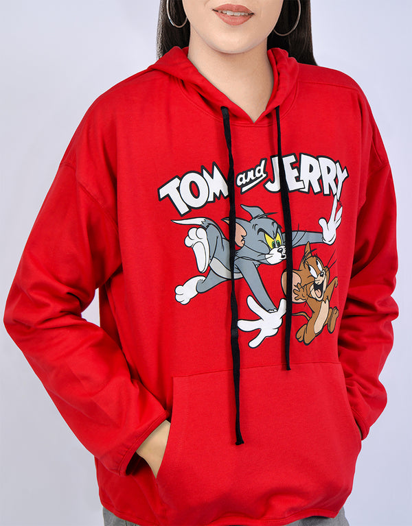 Ladies Tom & Jerry Hood Red