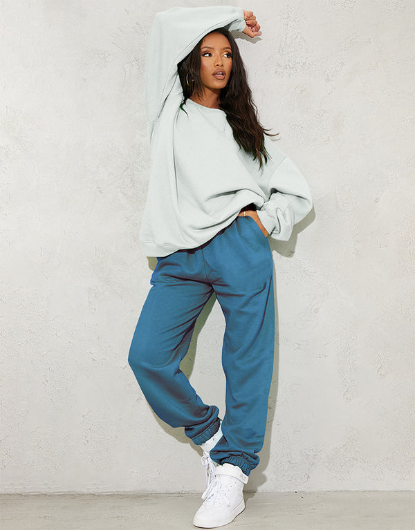 LADIES FLEECE JOGGER BLUE