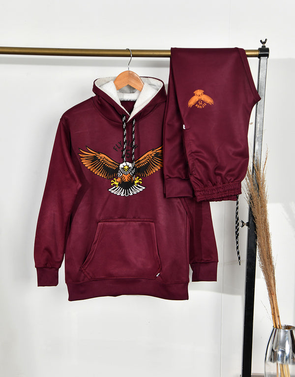 MEN'S EAGLE TRACKSUIT PULLOVER MAROON