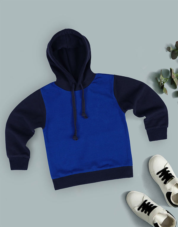 Kid's Fleece Penal Hoodie - Blue