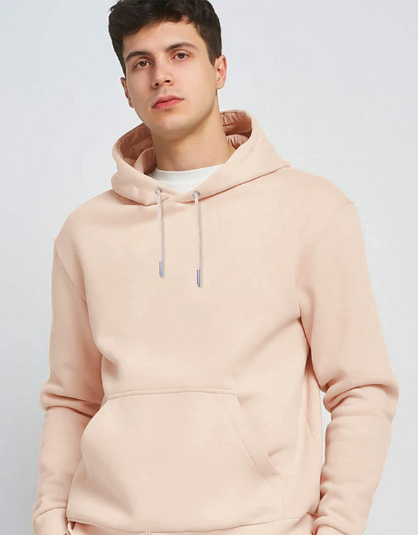 Men's Basic Soft Fleece Hoodie - Skin