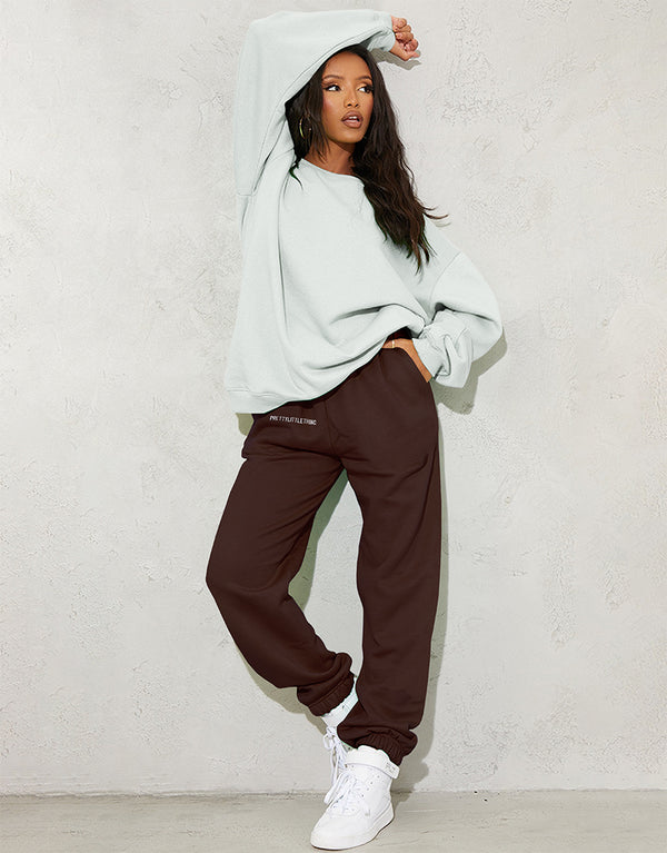 LADIES FLEECE JOGGER CHOCOLATE