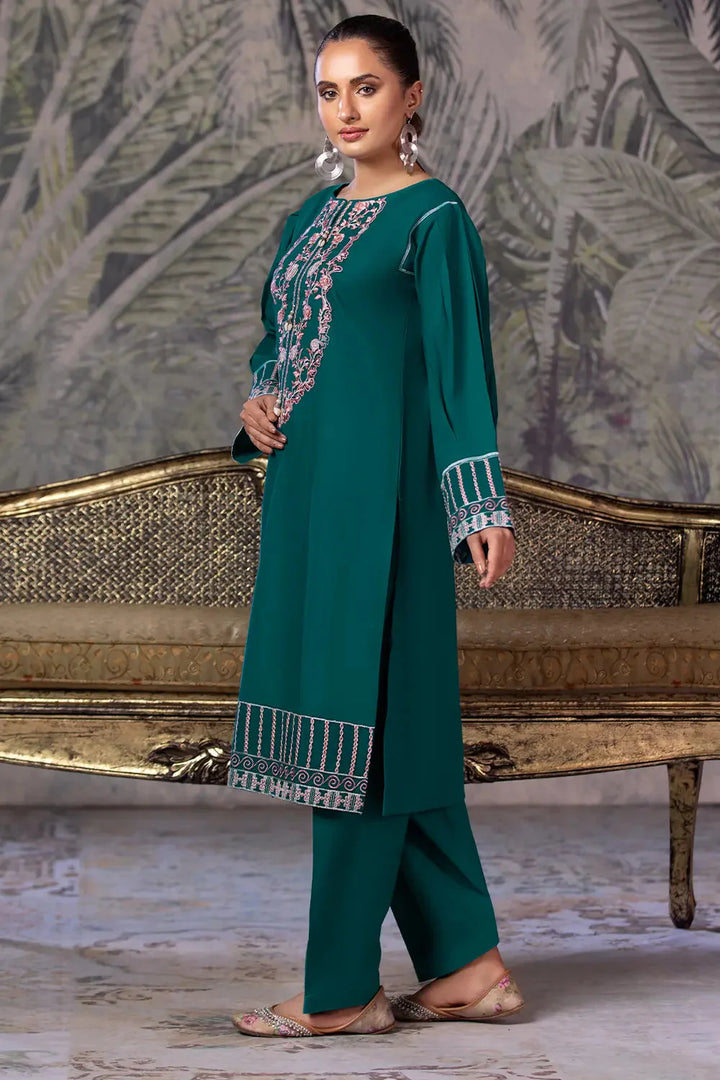 2PC Embroidered Unstitched Cambric Suit KSTE-2861 Embroidered KHAS STORES