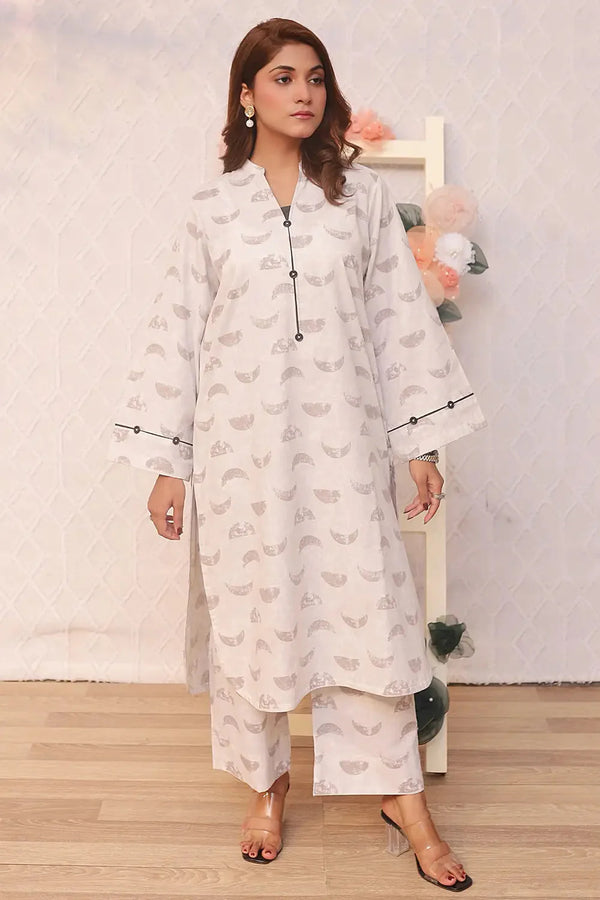 2PC Printed Stitched Cambric Suit KST-24038 Printed KHAS STORES