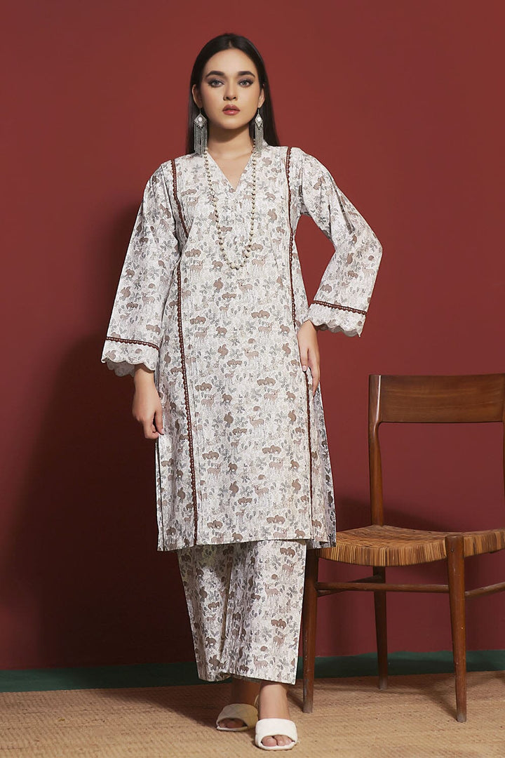 2PC Stitched Cambric Shirt & Trouser RKT-073 KHAS STORES 