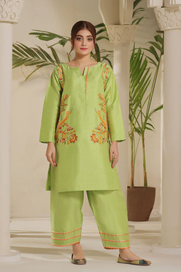 2PC Stitched Embroidered Silk Shirt & Trouser KFSE-2362 KHAS STORES 