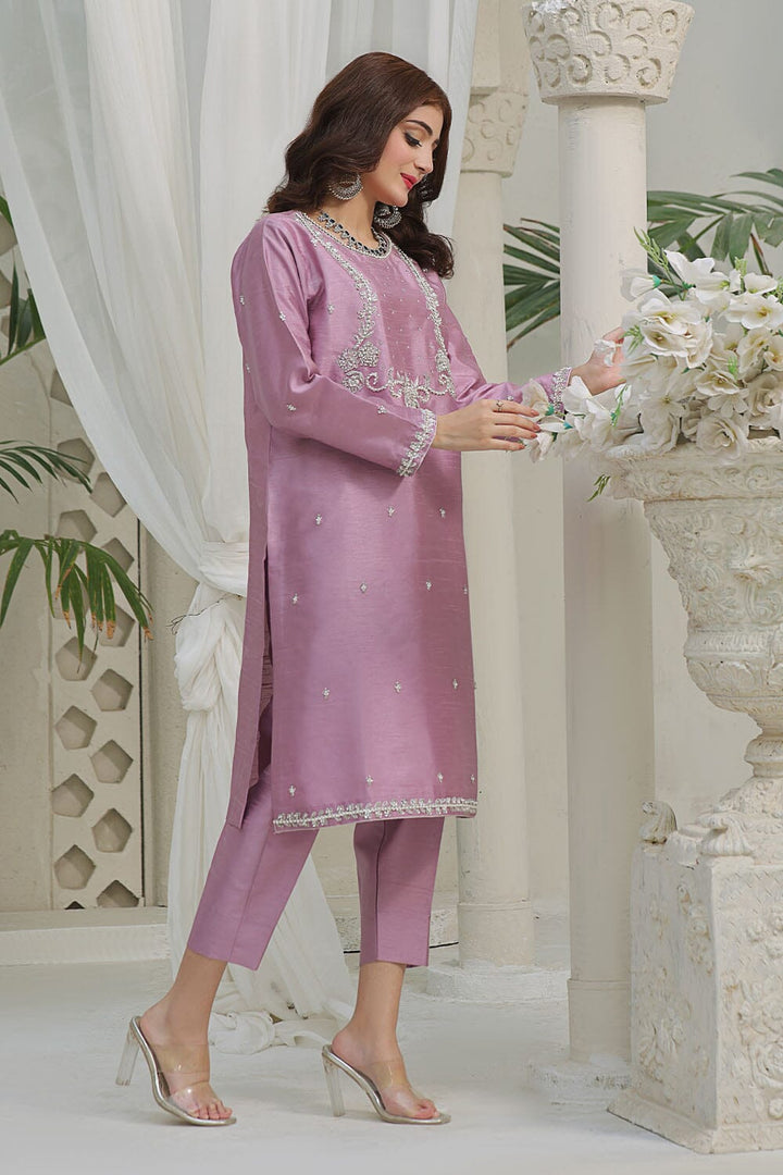 2PC Stitched Embroidered Silk Shirt & Trouser KFSE-2369 KHAS STORES 