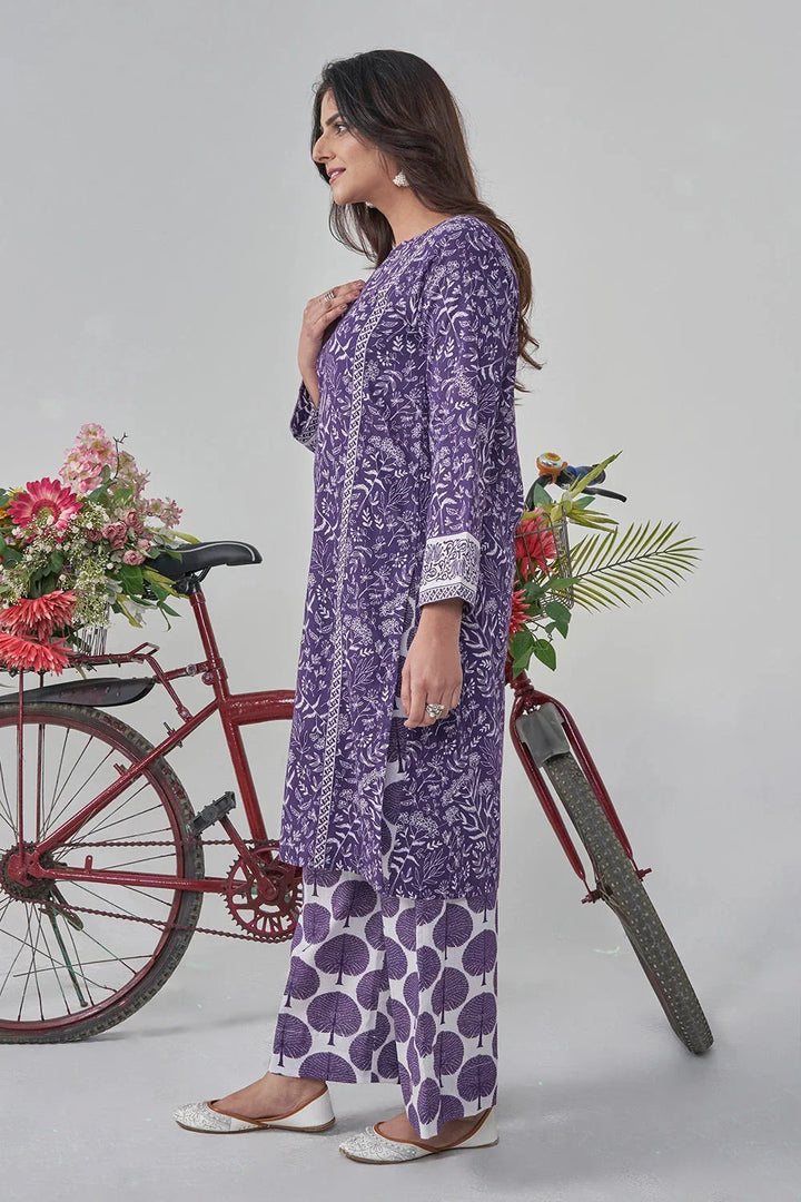 2PC Stitched Printed Lawn Shirt and Trouser RKTW-3027 Printed KHAS STORES 