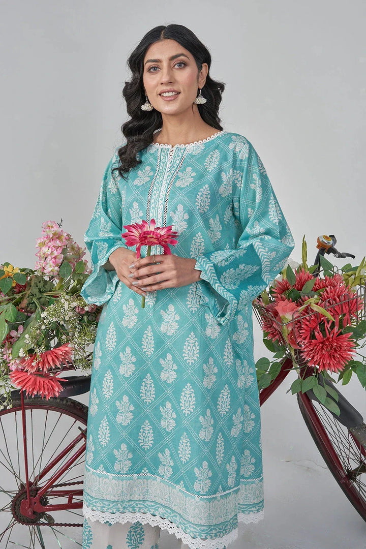 2PC Stitched Printed Lawn Shirt and Trouser RKTW-3031 Printed KHAS STORES 