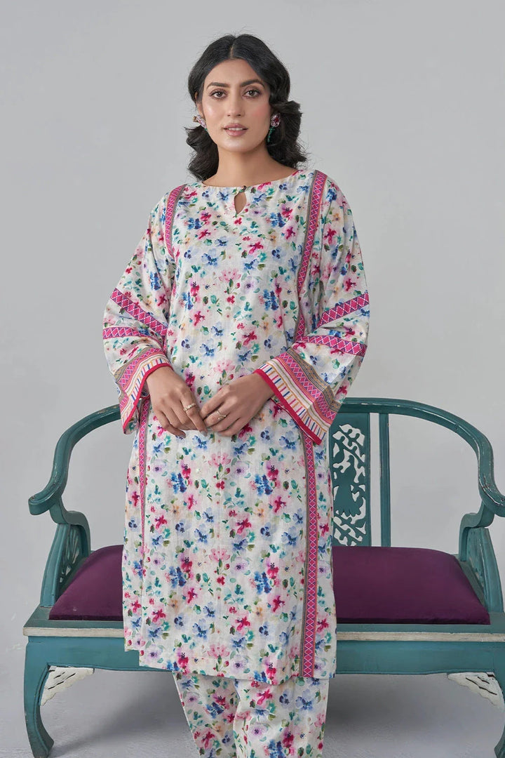 2PC Stitched Printed Lawn Shirt and Trouser RKTW-3049 Printed KHAS STORES 