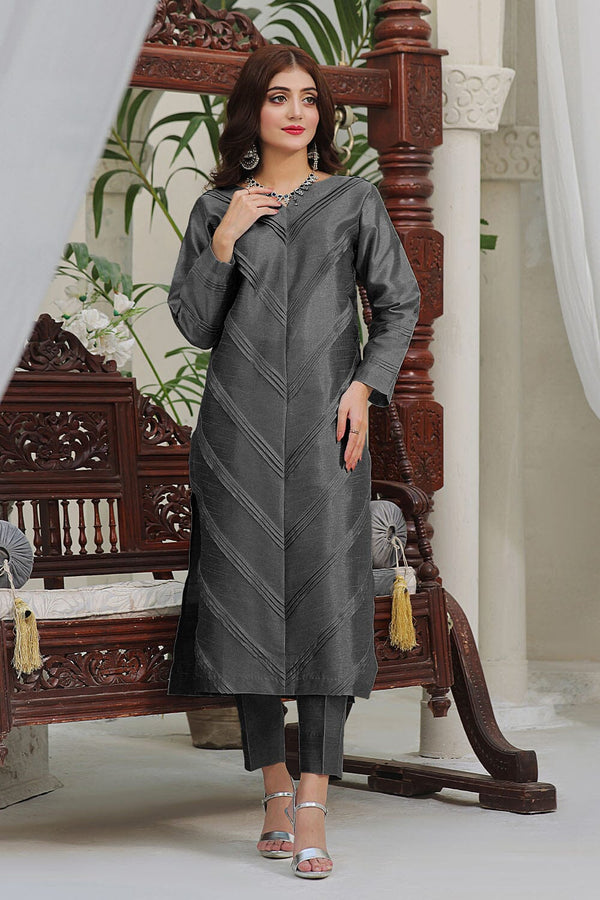 2PC Stitched Silk Shirt & Trouser KFS-2370 KHAS STORES 