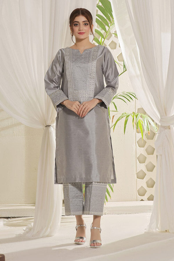 2PC Stitched Silk Shirt & Trouser KFSE-2367 KHAS STORES 