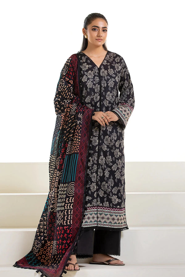 2PC Unstitched Printed Lawn Shirt and Dupatta KSD-2629 Printed KHAS STORES