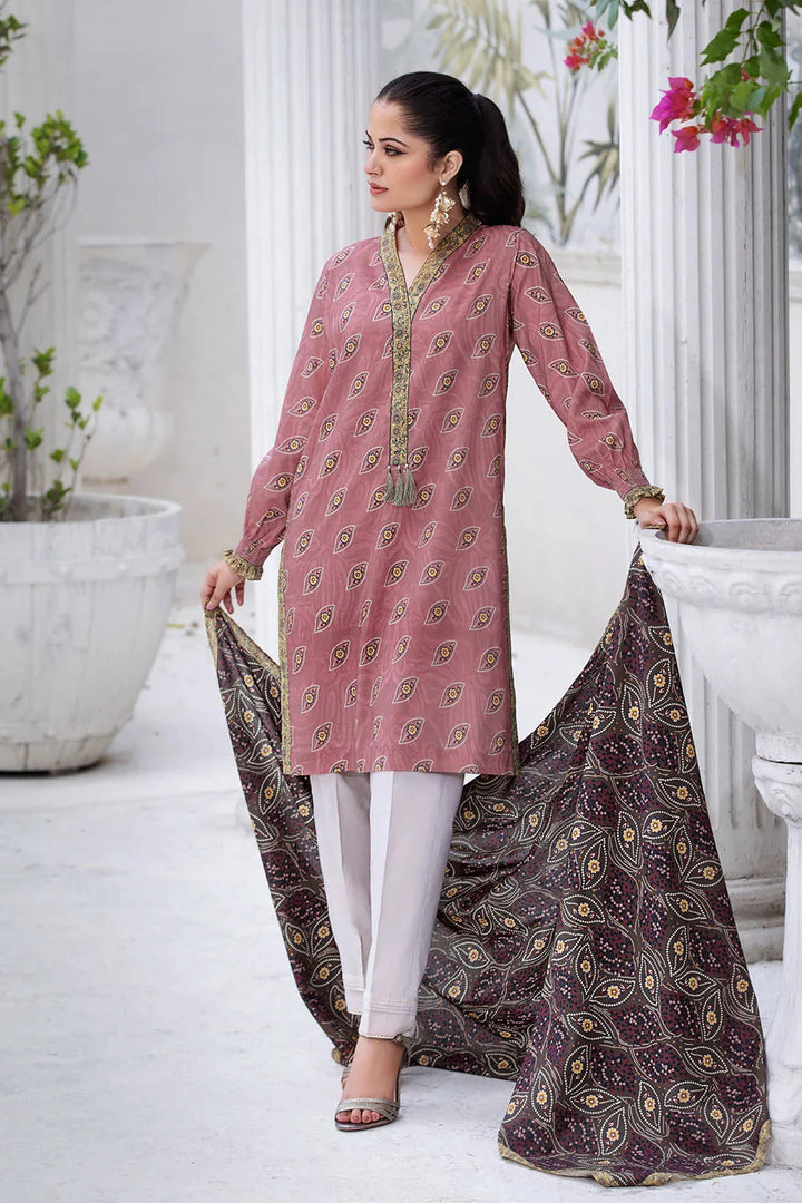 2PC Unstitched Printed Lawn Shirt and Dupatta KSD-2653 Printed KHAS STORES