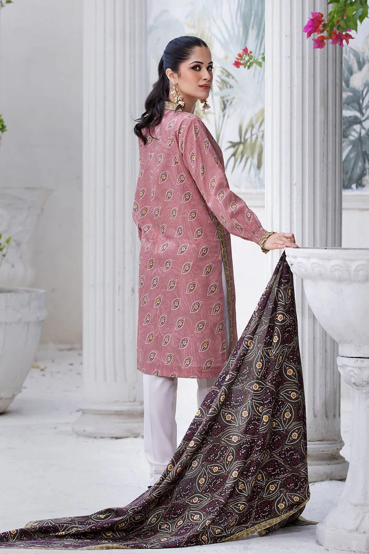 2PC Unstitched Printed Lawn Shirt and Dupatta KSD-2653 Printed KHAS STORES