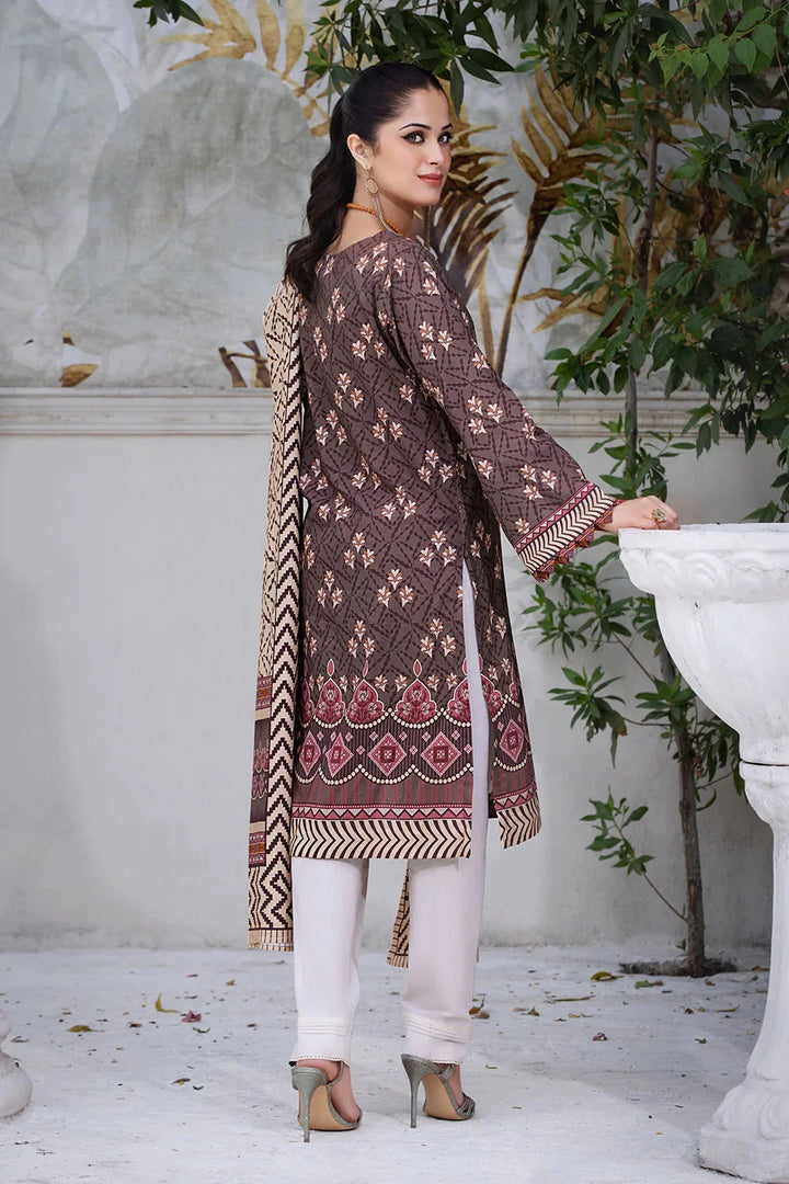 2PC Unstitched Printed Lawn Shirt and Dupatta KSD-2657 Printed KHAS STORES