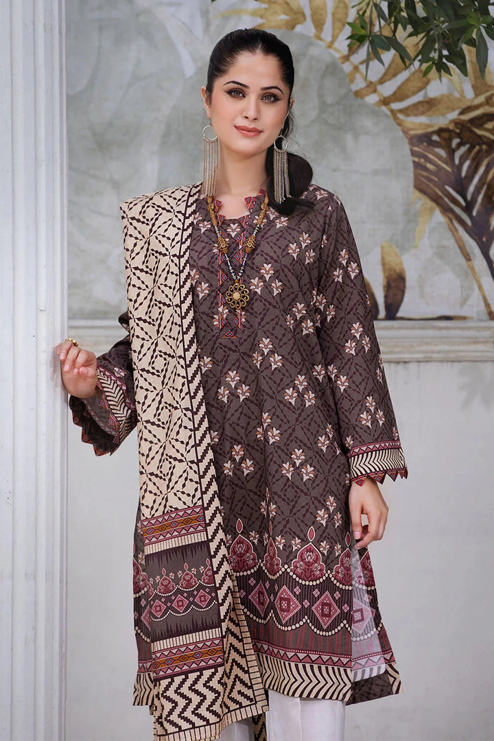 2PC Unstitched Printed Lawn Shirt and Dupatta KSD-2657 Printed KHAS STORES