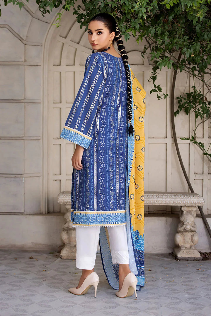 2PC Unstitched Printed Lawn Shirt and Dupatta KSD-2658 Printed KHAS STORES 