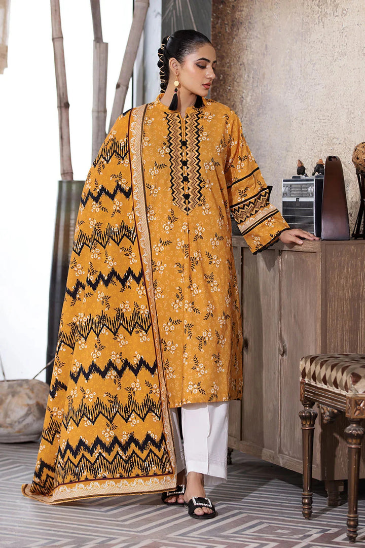 2PC Unstitched Printed Lawn Shirt and Dupatta KSD-2662 Printed KHAS STORES