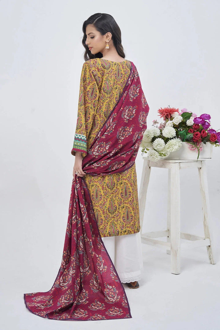 2PC Unstitched Printed Lawn Shirt and Dupatta KSD-3208 Printed KHAS STORES 