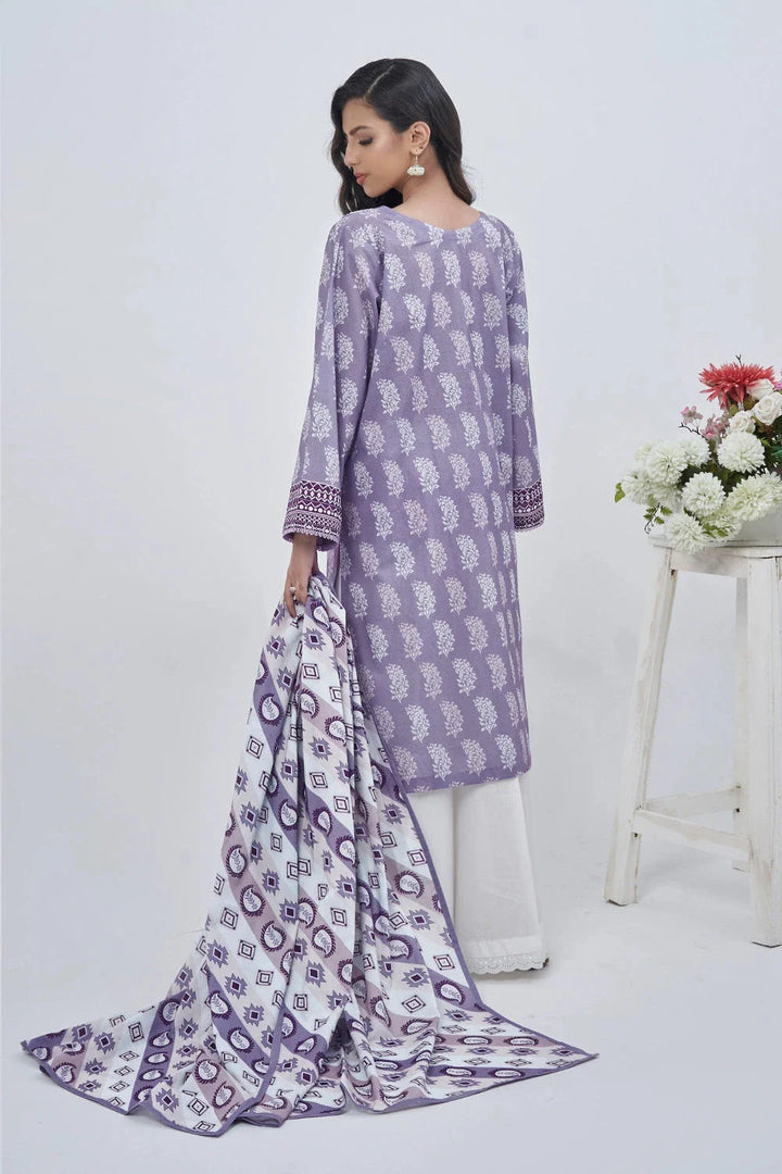 2PC Unstitched Printed Lawn Shirt and Dupatta KSD-3209 Printed KHAS STORES 