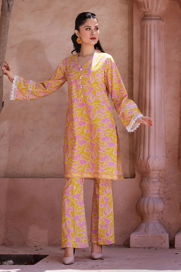 2PC Unstitched Printed Lawn Shirt and Trouser KST-2637 Printed KHAS STORES