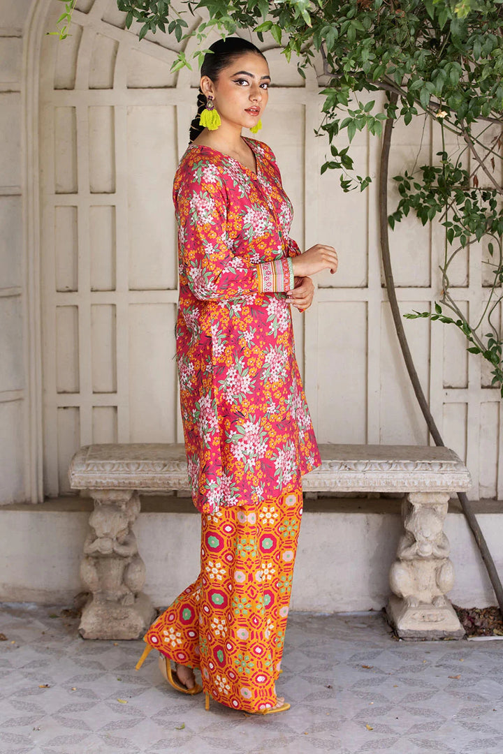 2PC Unstitched Printed Lawn Shirt and Trouser KST-2651 Printed KHAS STORES