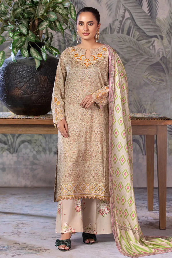 3PC Embroidered Unstitched Cambric Suit KCCE-2844 Embroidered KHAS STORES