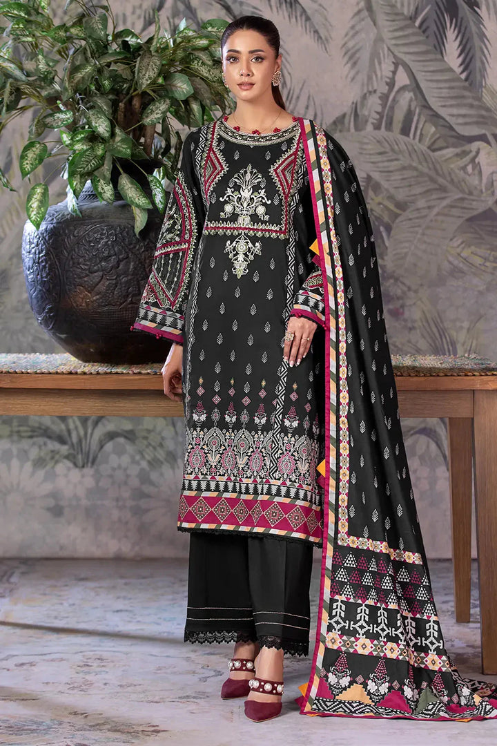 3PC Embroidered Unstitched Cambric Suit KCCE-2845 Embroidered KHAS STORES