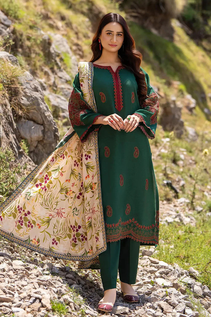 3PC Embroidered Unstitched Cambric Suit KSDE-2823 Embroidered KHAS STORES