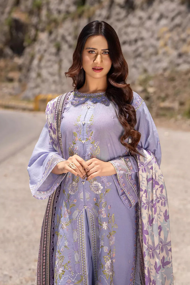 3PC Embroidered Unstitched Cambric Suit KSDE-2825 Embroidered KHAS STORES