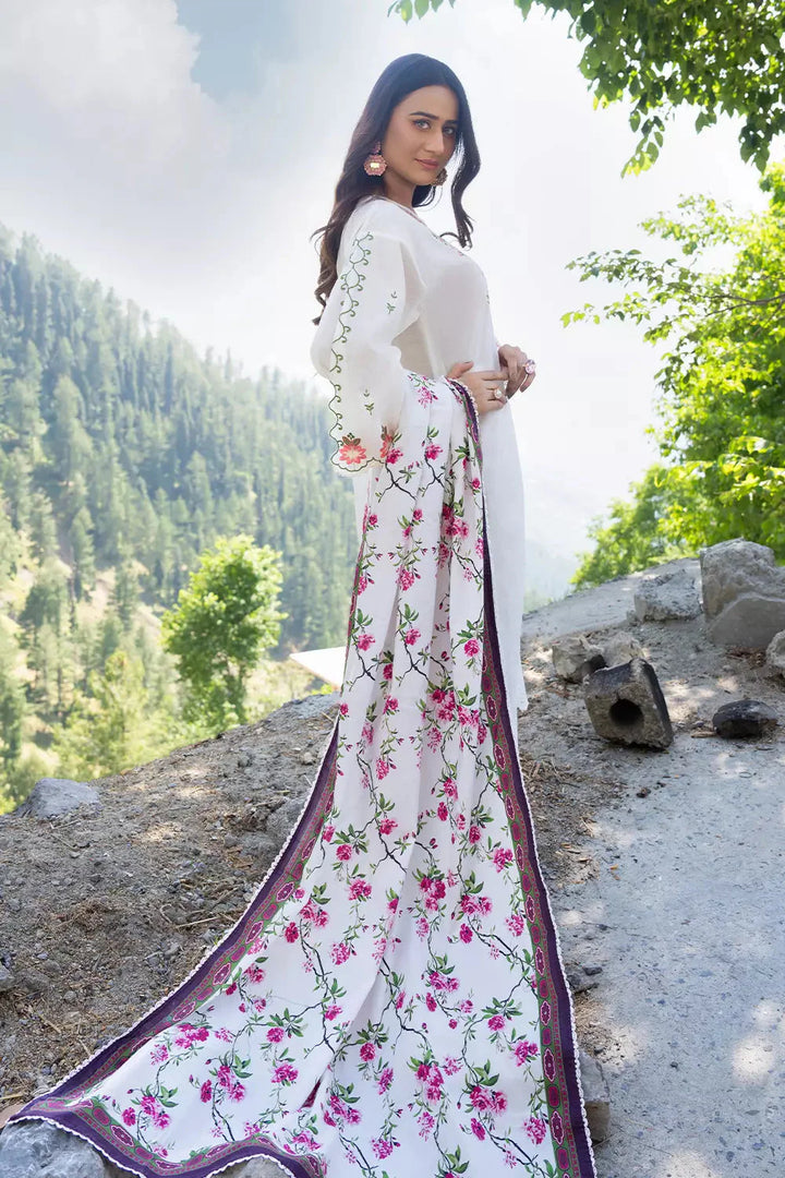 3PC Embroidered Unstitched Cambric Suit KSDE-2826 Embroidered KHAS STORES