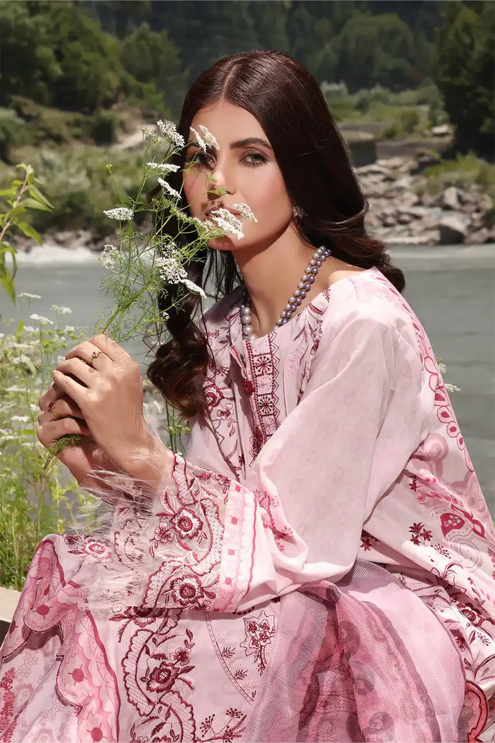 3PC Embroidered Unstitched Lawn Suit KCNE-2120 Embroidered KHAS STORES