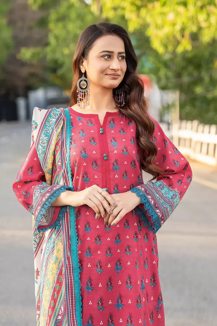 3PC Embroidered Unstitched Lawn Suit KL-2816 Embroidered KHAS STORES