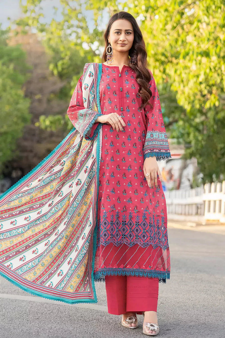 3PC Embroidered Unstitched Lawn Suit KL-2816 Embroidered KHAS STORES