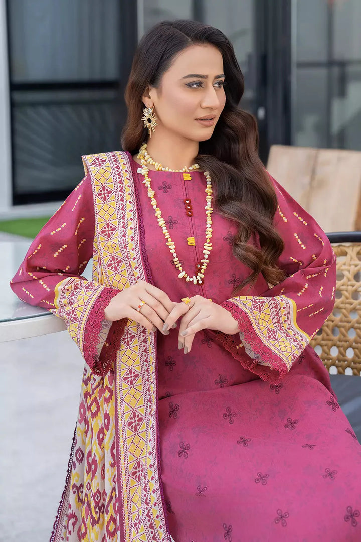 3PC Embroidered Unstitched Lawn Suit KL-2817 Embroidered KHAS STORES