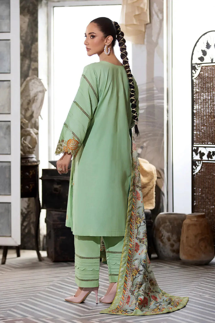 3PC Embroidered Unstitched Lawn Suit KOE-2664 Embroidered KHAS STORES