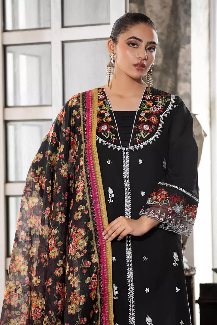 3PC Embroidered Unstitched Lawn Suit KOE-2667 Embroidered KHAS STORES