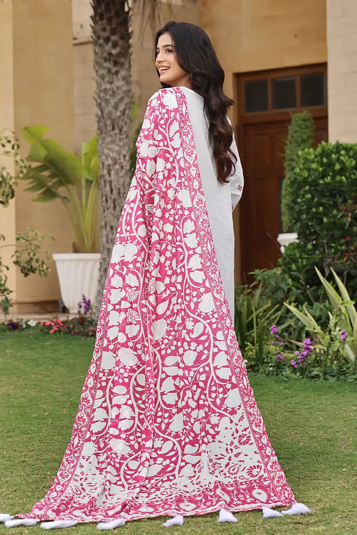 3PC Embroidered Unstitched Lawn Suit KSE-2448 Embroidered KHAS STORES