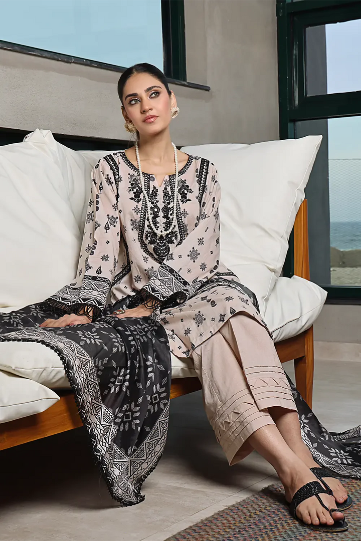 3PC Embroidered Unstitched Lawn Suit KSE-2470 Embroidered KHAS STORES