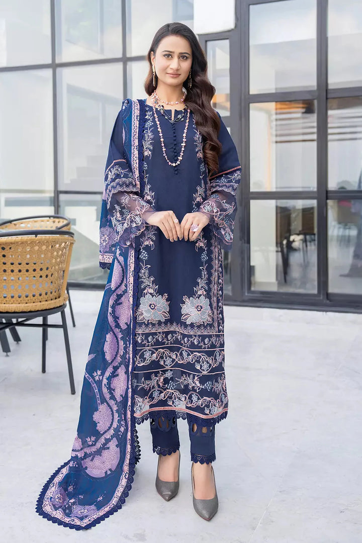 3PC Embroidered Unstitched Lawn Suit KSE-2627 Embroidered KHAS STORES