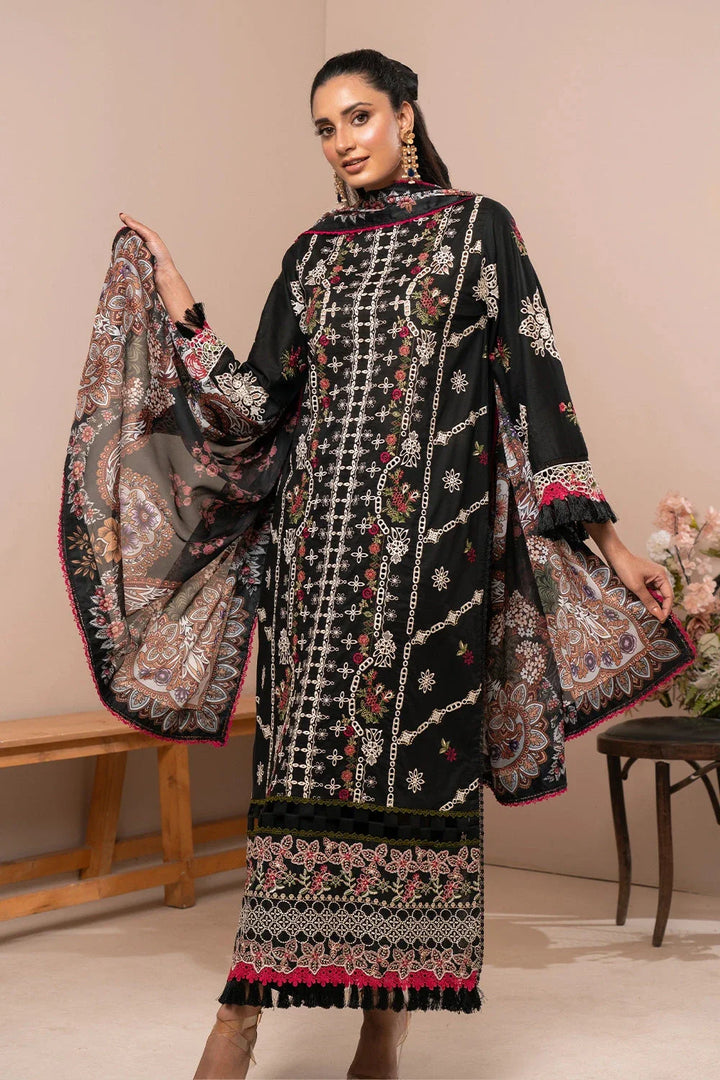 3PC Embroidered Unstitched Schiffli Lawn Suit KSE-2777 Embroidered KHAS STORES 