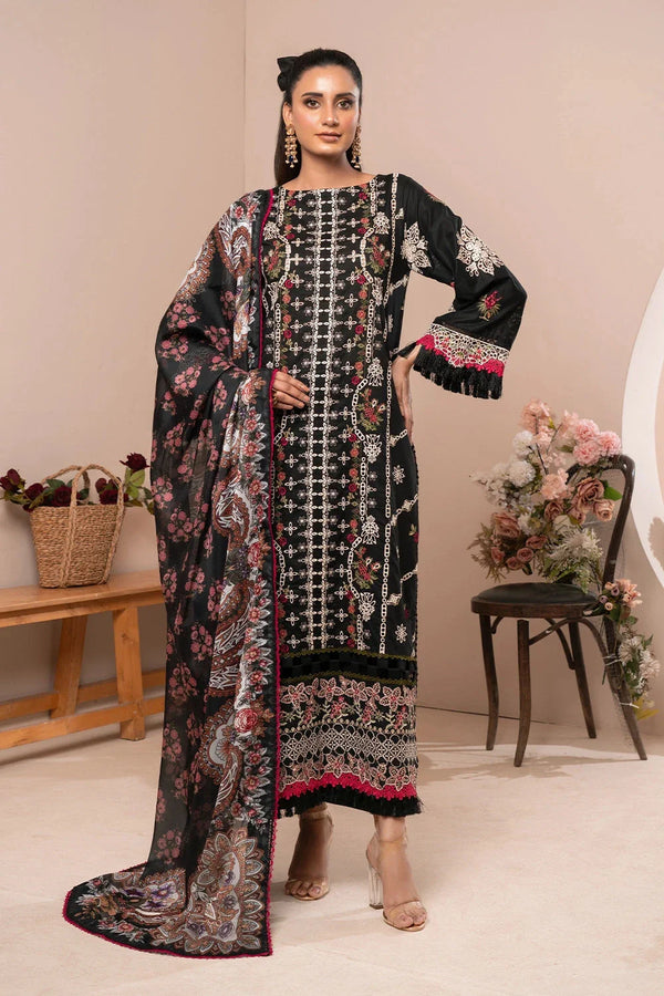 3PC Embroidered Unstitched Schiffli Lawn Suit KSE-2777 Embroidered KHAS STORES 