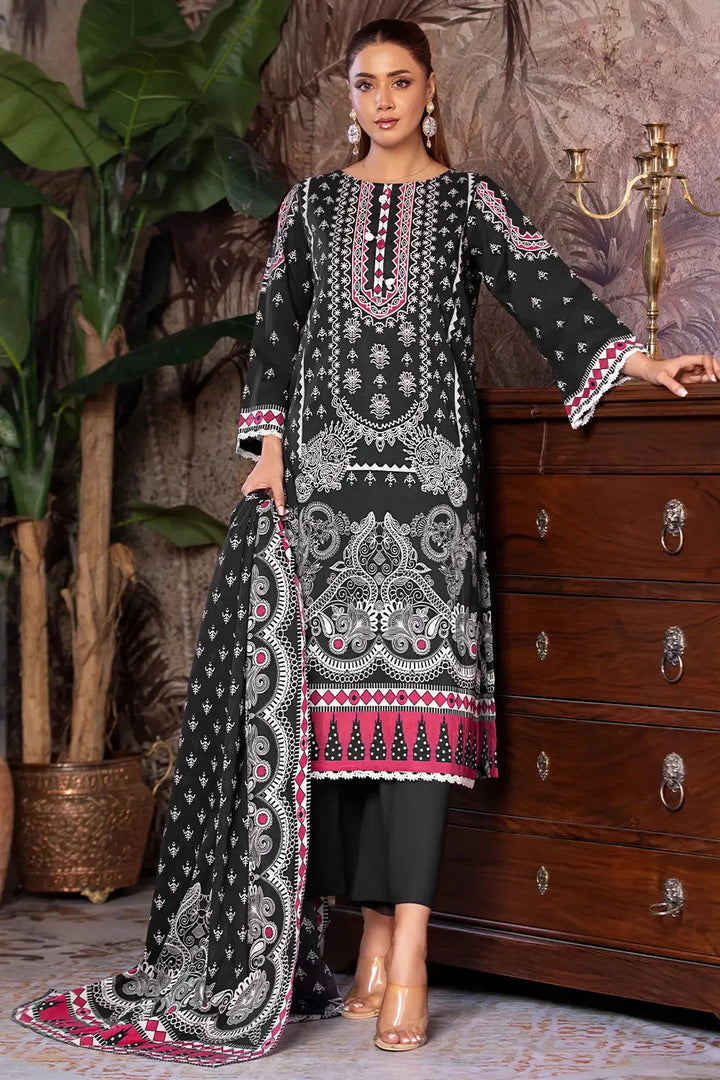 3PC Printed Unstitched Cambric Suit KCC-2848 Printed KHAS STORES